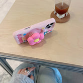 3D Floral Case with Stand for iPhone